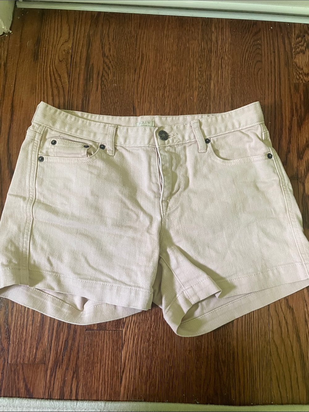 J. Crew Pale Pink Denim Cutoff Shorts